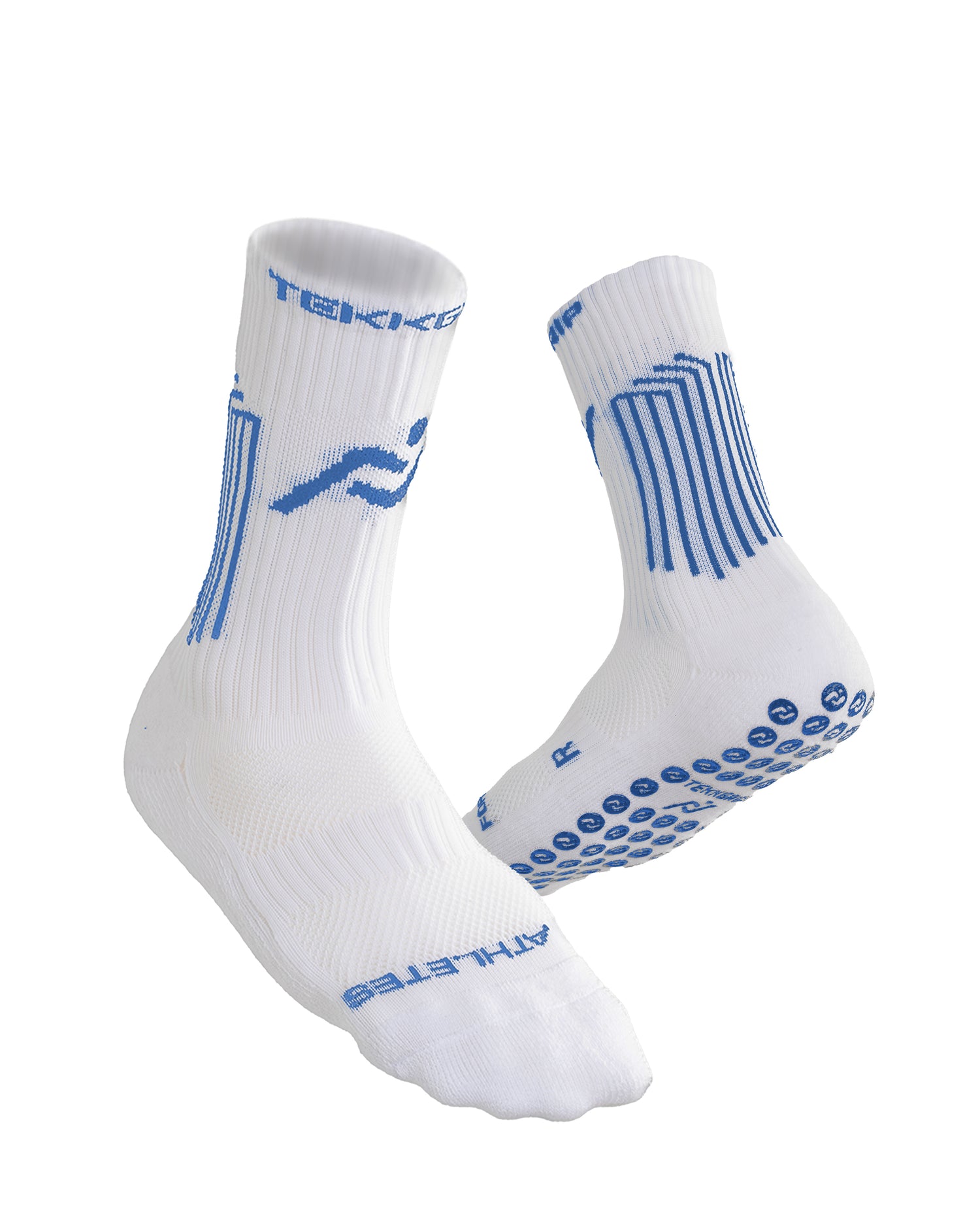 TekkGrip 2.0 Grip Socks- White & Blue (NEW COLORWAY)